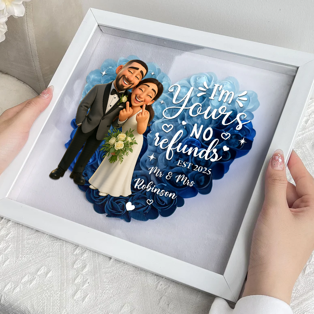 You and Me We Got This LED Flowers Box - Personalized Flower Shadow Box