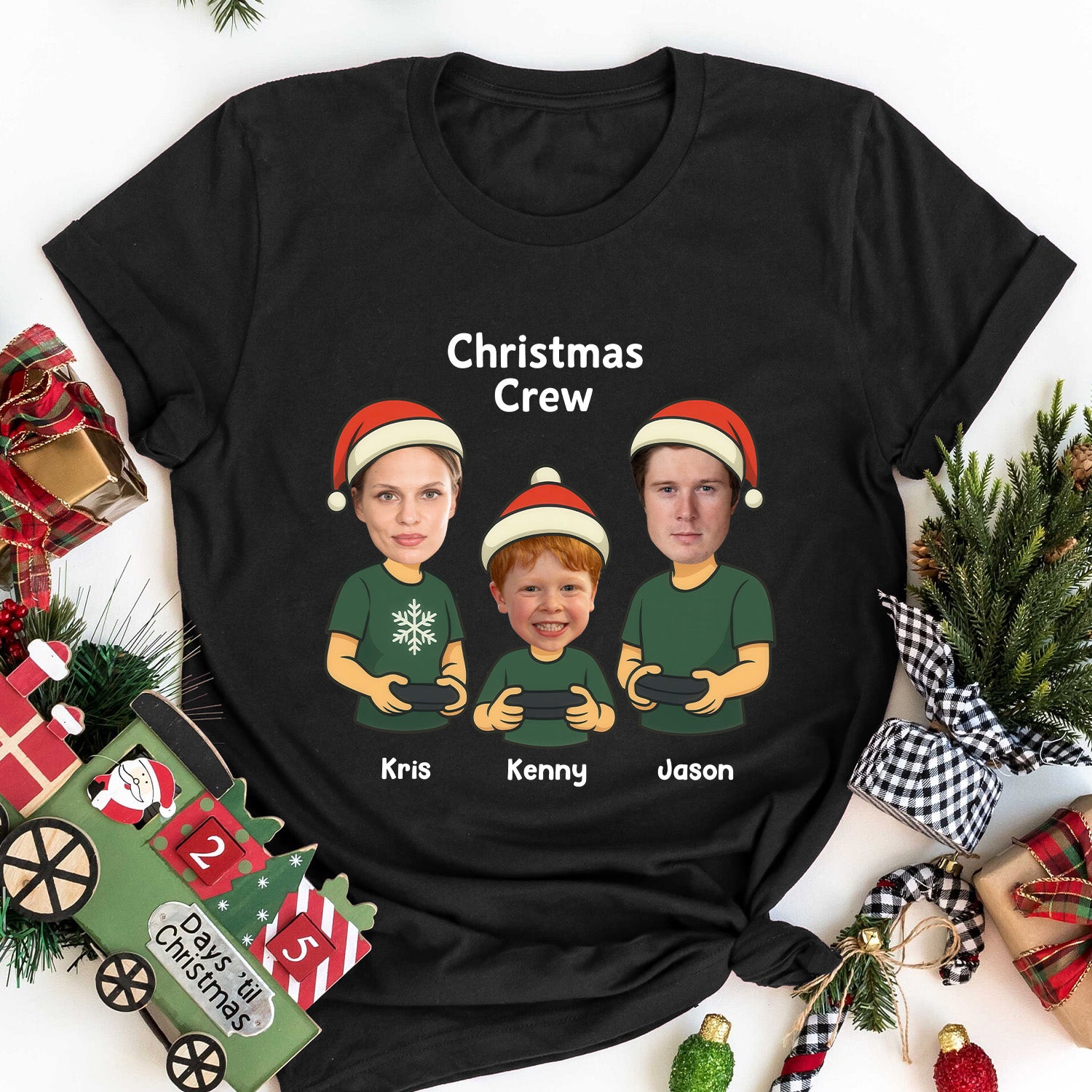 Custom Name Christmas Family Shirt - Personalized Shirt Custom T-shirt/Hoodie/Sweatshirt