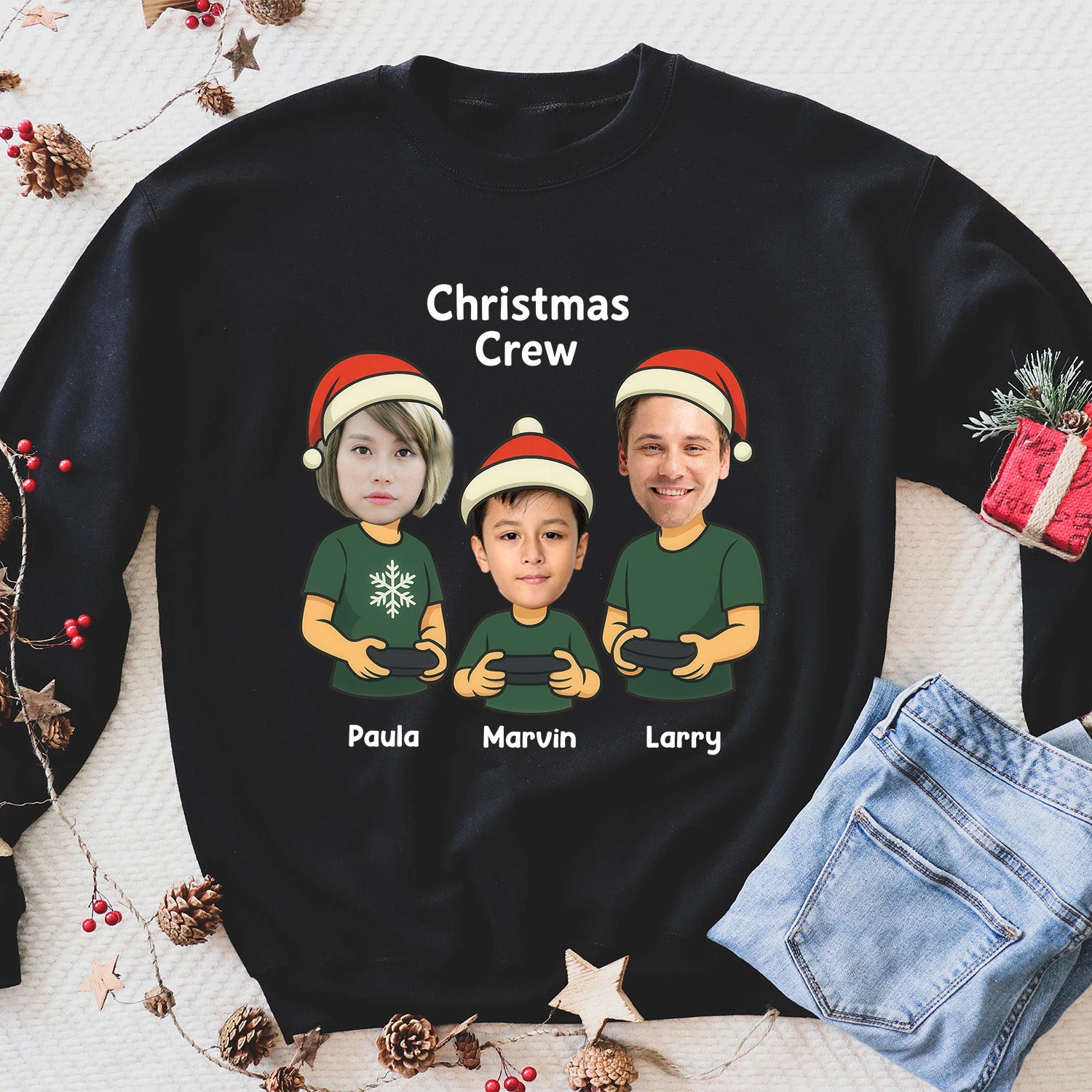 Custom Name Christmas Family Shirt - Personalized Shirt Custom T-shirt/Hoodie/Sweatshirt
