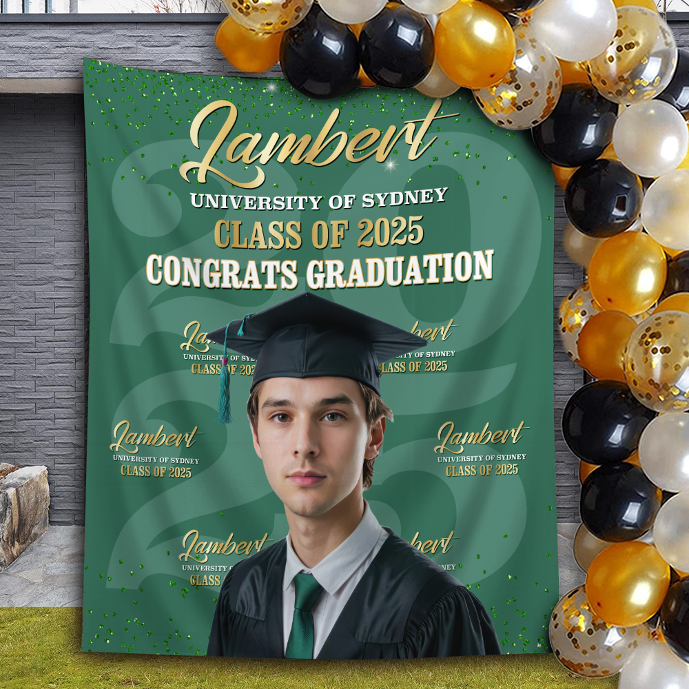 Congrats Class Of 2025 Graduation Backdrop, Graduation Party Decorations