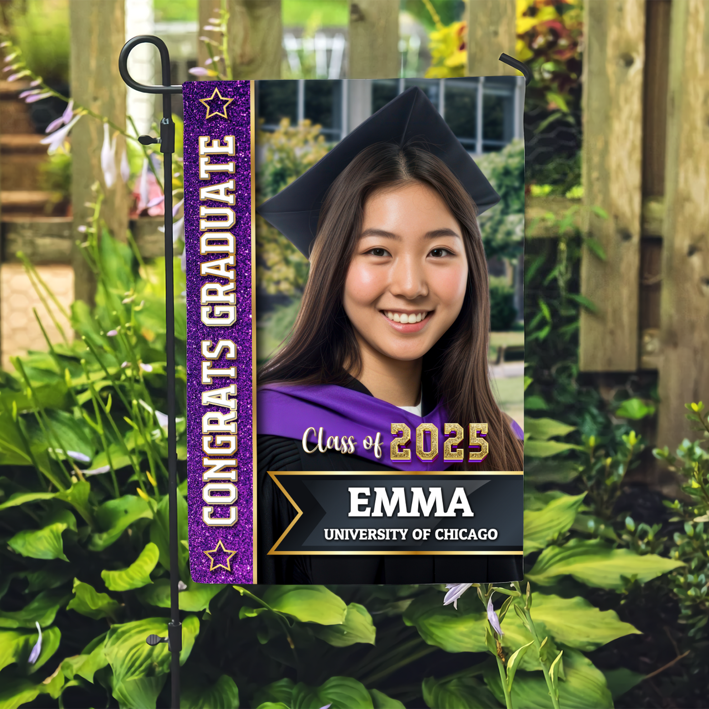 Class Of 2025 Photo Flag Congrats Senior 2025 Graduation Garden Flag, Graduation Decorations