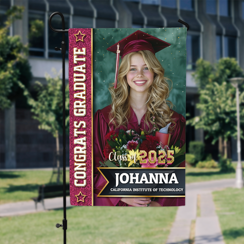 Class Of 2025 Photo Flag Congrats Senior 2025 Graduation Garden Flag, Graduation Decorations