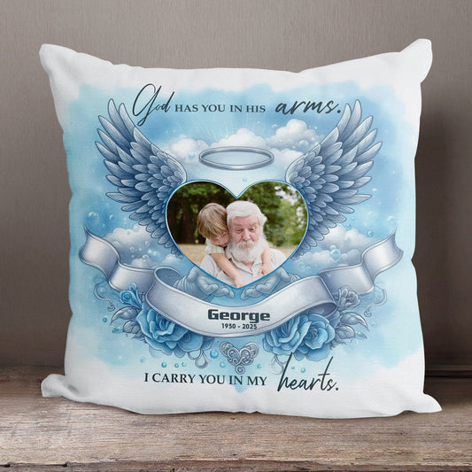 Custom Name and Photo - In Loving Memory - Personalized Pillow - Memorial Gift