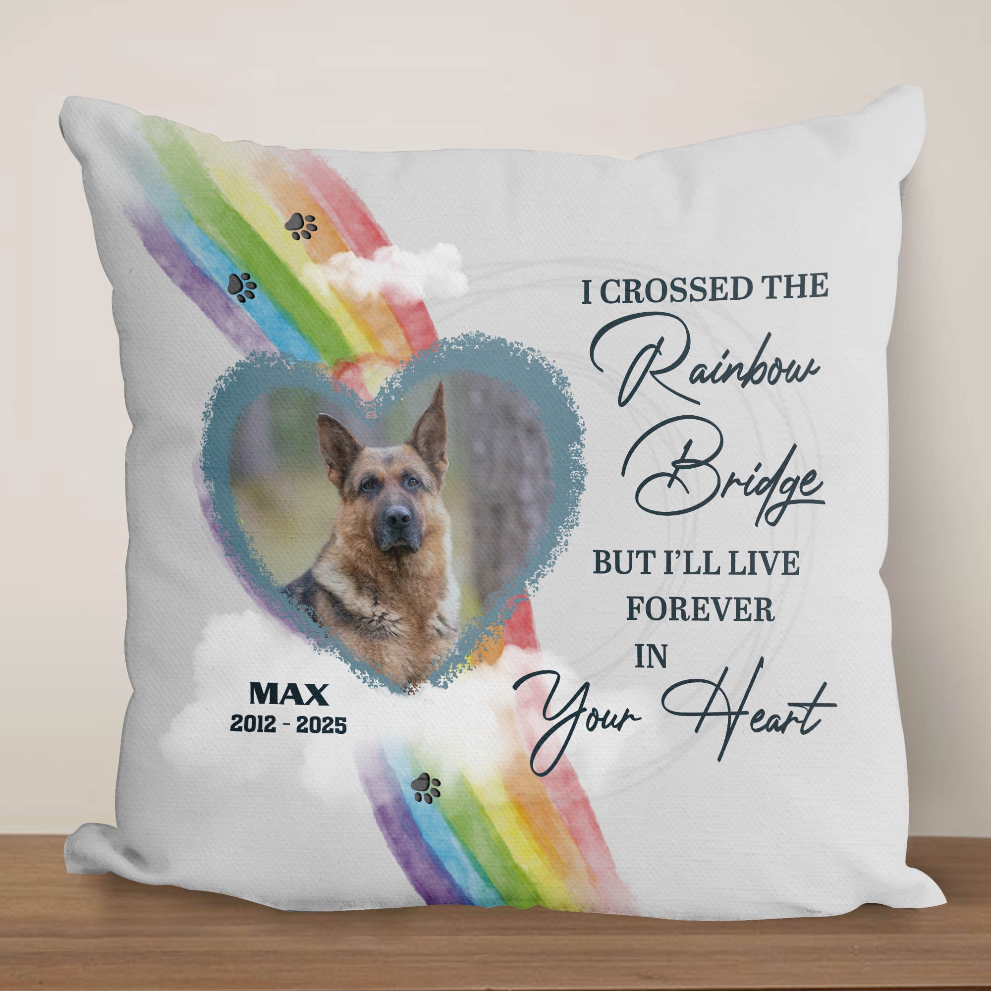 Custom Name and Photo - Memorial Blessing - Personalized Pillow - Sympathy Gift