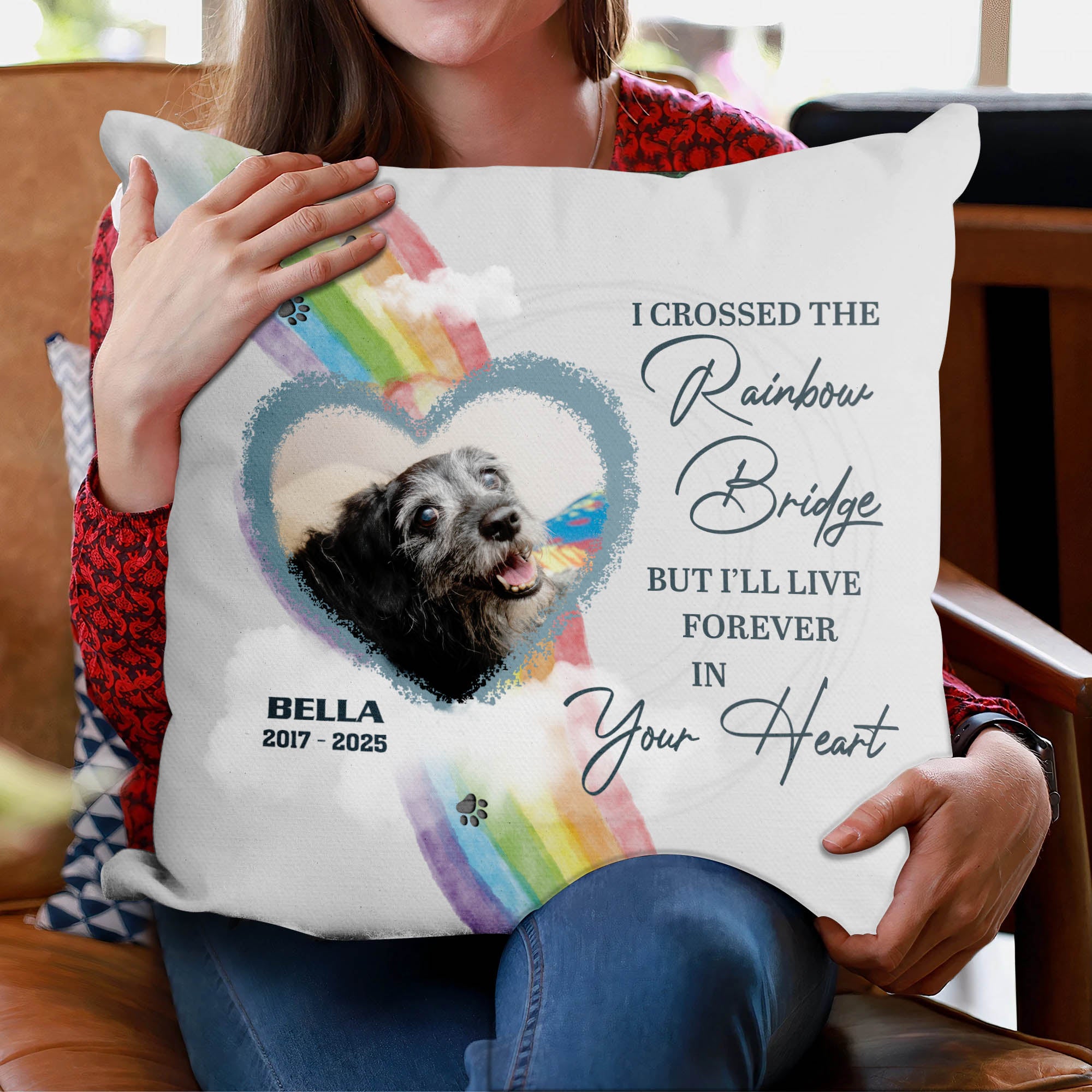 Custom Name and Photo - Memorial Blessing - Personalized Pillow - Sympathy Gift