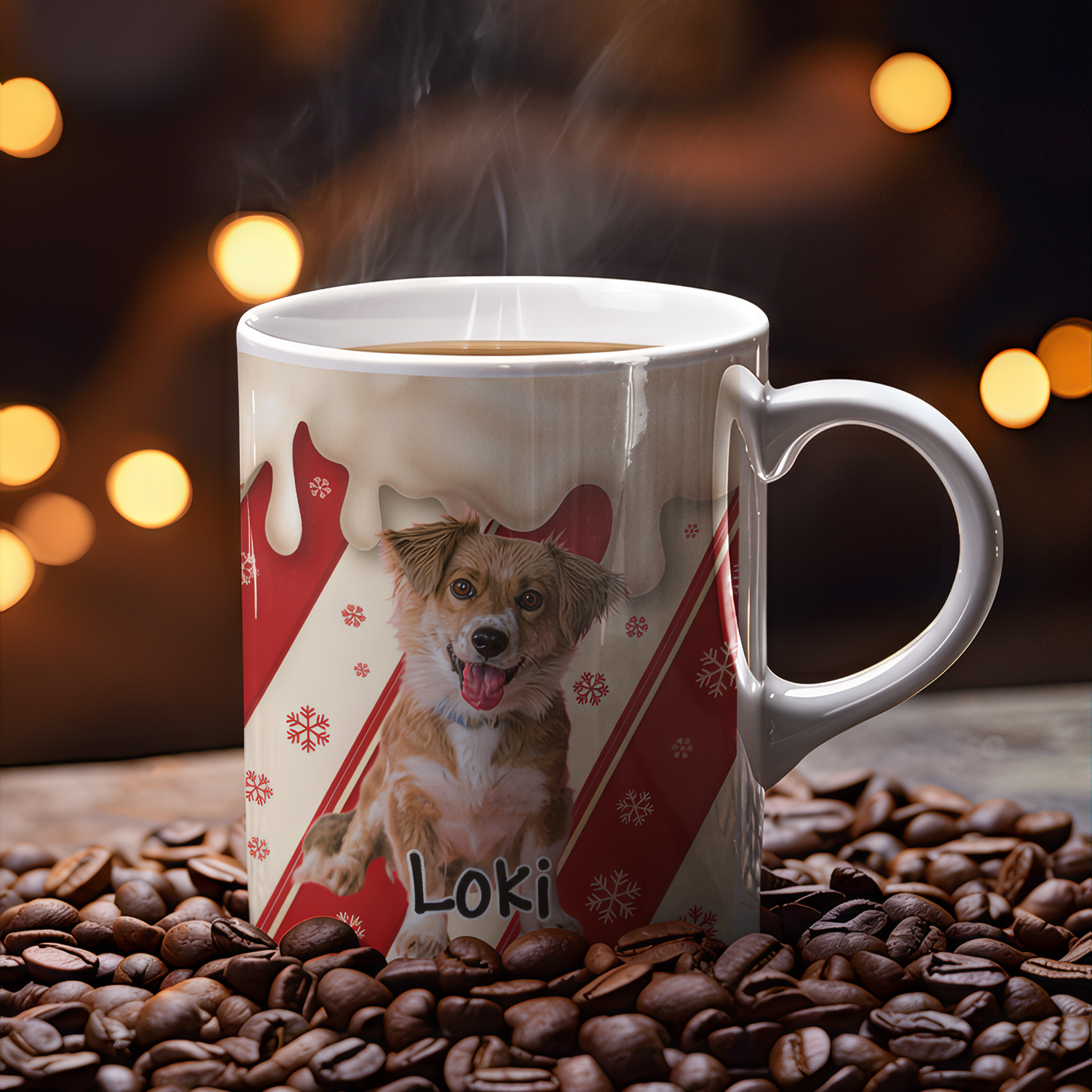 Custom Dog Photo and Name - Personalized Custom 12oz Enamel Mug - Gift for Dog Lover